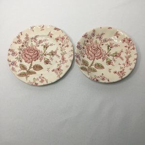 Rose Chintz Saucers by Johnson Bros Replacement Dishes Made In England